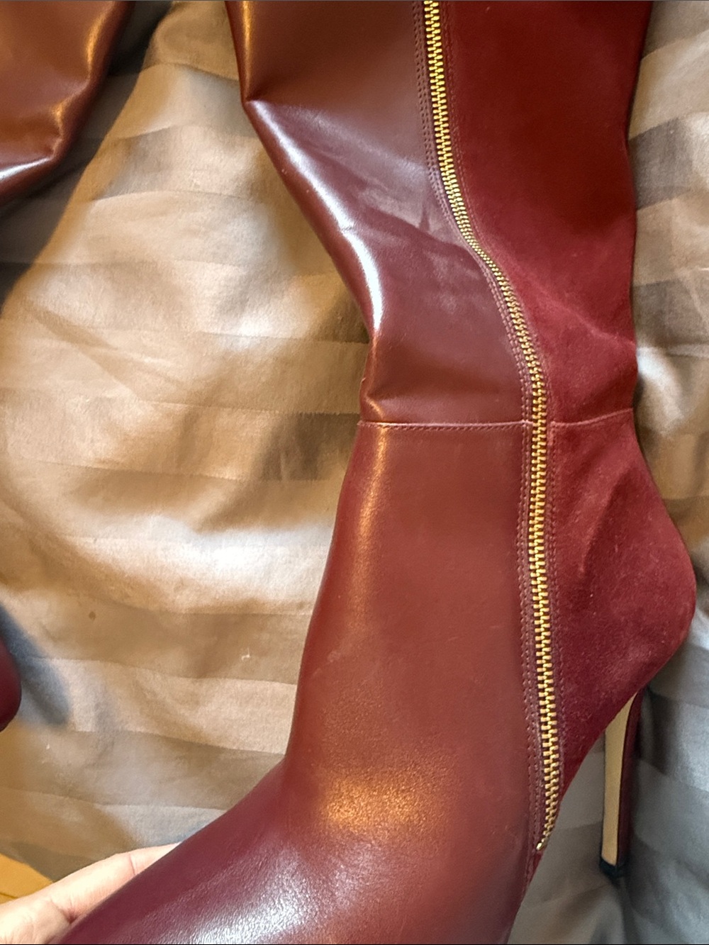 Michael Kors Burgundy Stiletto Boots - Picture 5 of 6